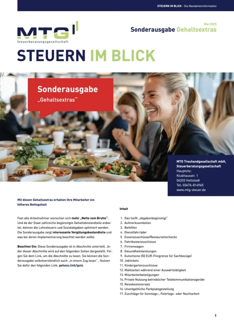 Steuern im Blick 05-2025 Sonderausgabe | MTG