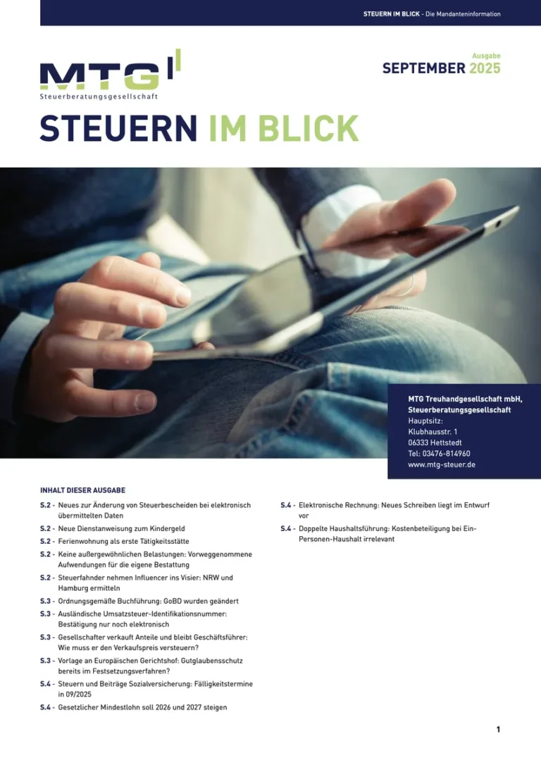 Steuern im Blick 09-2025 | MTG